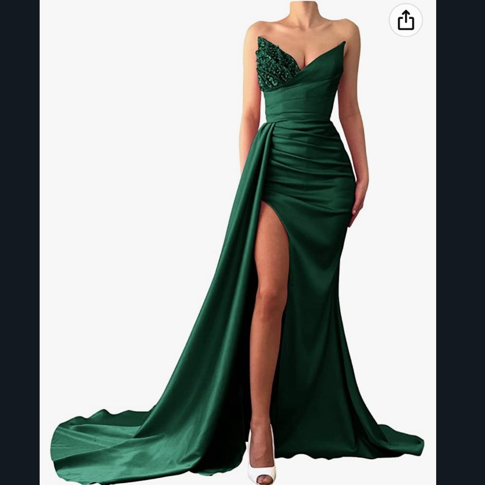 Beautiful emerald green gown
